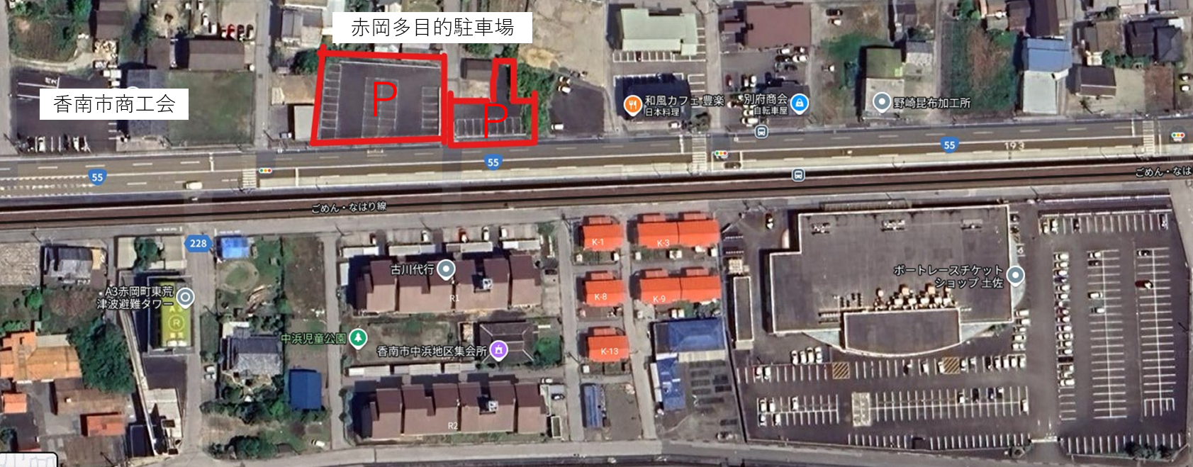 ものベスト周遊ライド 駐車場MAP