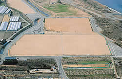 野市ふれあい広場を上空から撮影した写真
