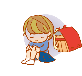 ランドセルの横で悲しそうに体育座りをして座っている女の子のイラスト