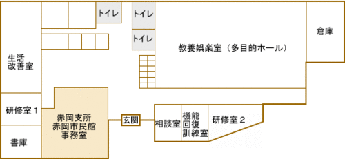 赤岡庁舎庁内マップ