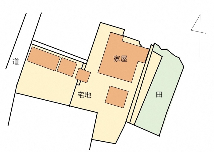 付帯農地の地図の画像