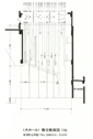 白色の背景に黒色の線で夜須公民館マリンホールの舞台機構を描いた画像
