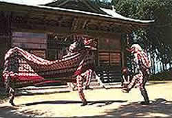 立山神社の棒術・獅子舞の写真