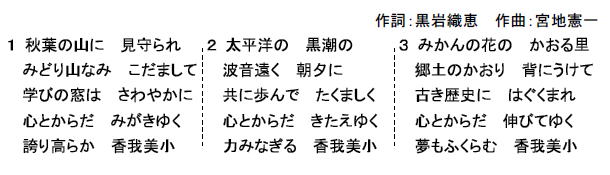 香我美小学校校歌