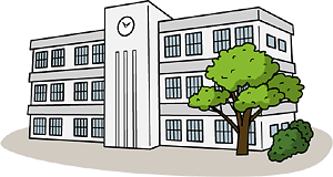 3階建校舎のイラスト