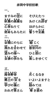 赤岡中学校校歌