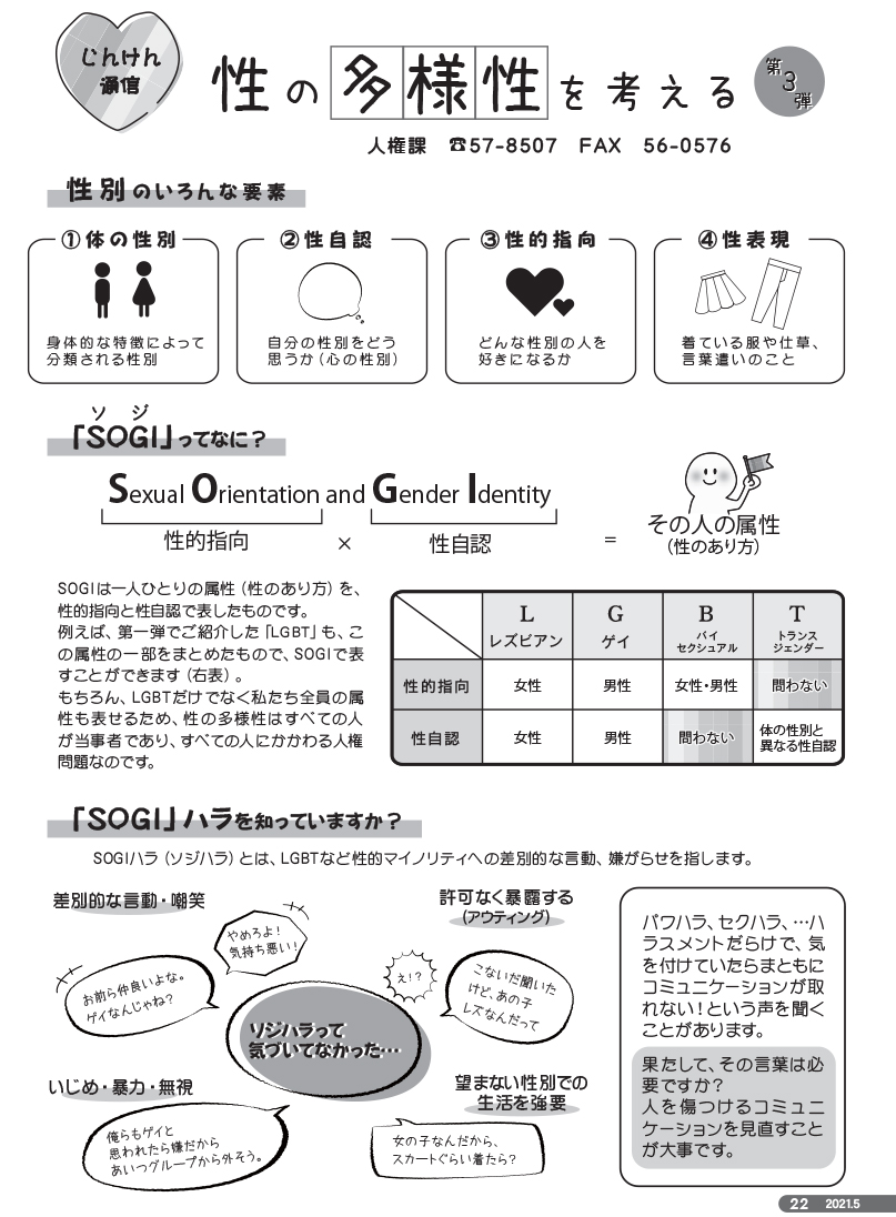 2021年度5月号じんけん通信